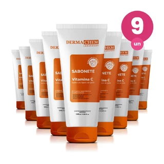 Kit 9 Sabonete Vitamina C Anti-Idade 100ml Dermachem em Oferta na Shopee