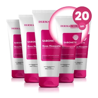 Kit 20 Sabonete Ultra Hidratante Rosa Mosqueta 100ml Dermachem em Oferta na Shopee