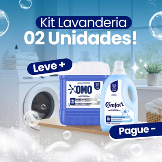 Kit Lava Roupas Lavanderia Perfect White 7L Omo + Amaciante 5L Comfort em Oferta na Shopee