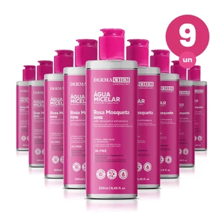 Kit 9 Água Micelar Rosa Mosqueta 250ml Dermachem em Oferta na Shopee