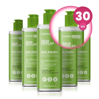 Kit 30 Água Micelar Ácido Salicílico Pele Oleosa 250ml Dermachem em Oferta na Shopee