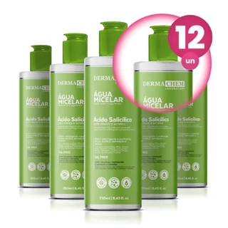 Kit 12 Água Micelar Ácido Salicílico Pele Oleosa 250ml Dermachem em Oferta na Shopee