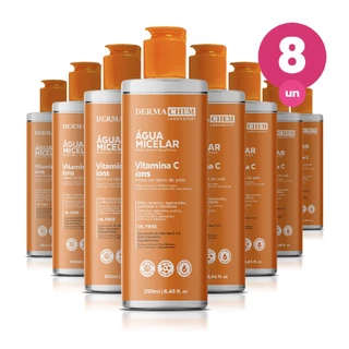 Kit 8 Água Micelar Vitamina C 250ml Dermachem em Oferta na Shopee