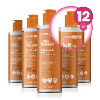 Kit 12 Água Micelar Vitamina C 250ml Dermachem em Oferta na Shopee