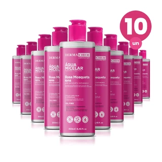 Kit 10 Água Micelar Rosa Mosqueta 250ml Dermachem em Oferta na Shopee