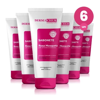 Kit 6 Sabonete Ultra Hidratante Rosa Mosqueta 100ml Dermachem em Oferta na Shopee