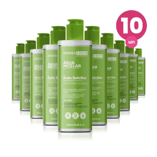 Kit 10 Água Micelar Ácido Salicílico Pele Oleosa 250ml Dermachem em Oferta na Shopee