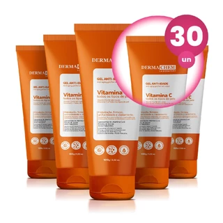 Kit 30 Gel Facial Anti Idade Vitamina C 100ml Dermachem em Oferta na Shopee