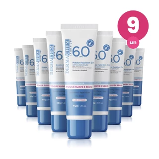 Kit 9 Protetor Solar Rosto FPS60 40g Dermachem em Oferta na Shopee