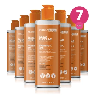 Kit 7 Água Micelar Vitamina C 250ml Dermachem em Oferta na Shopee