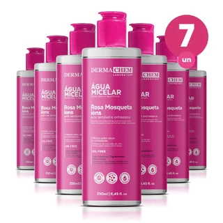 Kit 7 Água Micelar Rosa Mosqueta 250ml Dermachem em Oferta na Shopee