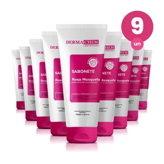 Kit 9 Sabonete Ultra Hidratante Rosa Mosqueta 100ml Dermachem em Oferta na Shopee