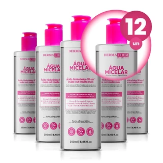 Kit 12 Água Micelar Ácido Hialurônico Make Out 250ml Dermachem em Oferta na Shopee