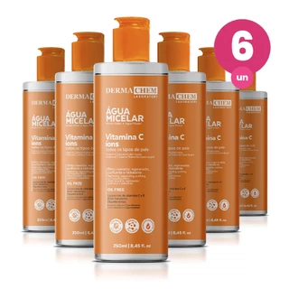 Kit 6 Água Micelar Vitamina C 250ml Dermachem em Oferta na Shopee