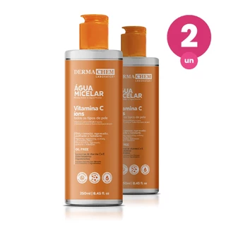 Kit 2 Água Micelar Vitamina C 250ml Dermachem em Oferta na Shopee