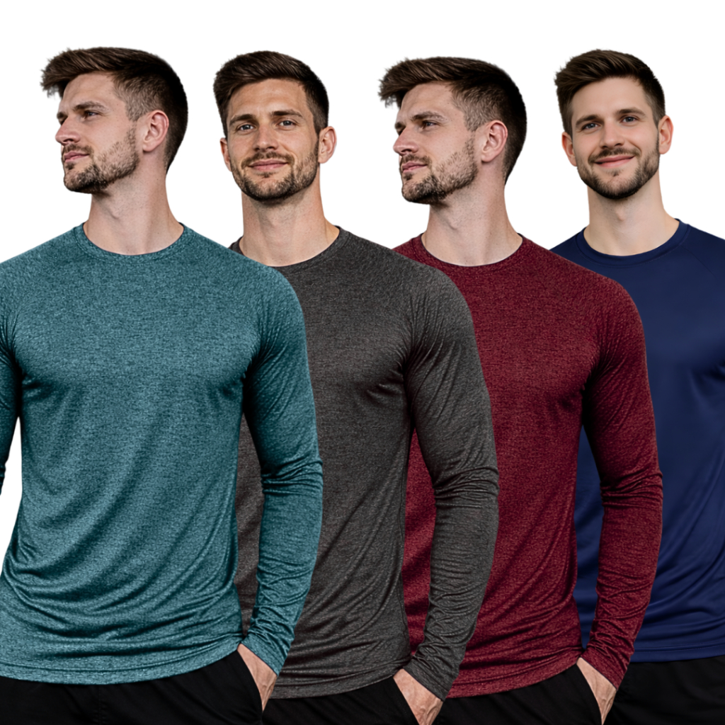 Kit 5 Camiseta Dry Fit Manga Longa Masculina Treino Academia