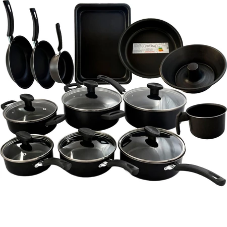 Jogo Panelas 13 Peças Antiaderente Conjunto Kit Frigideira Caçarola Fervedor Cozinha Completa