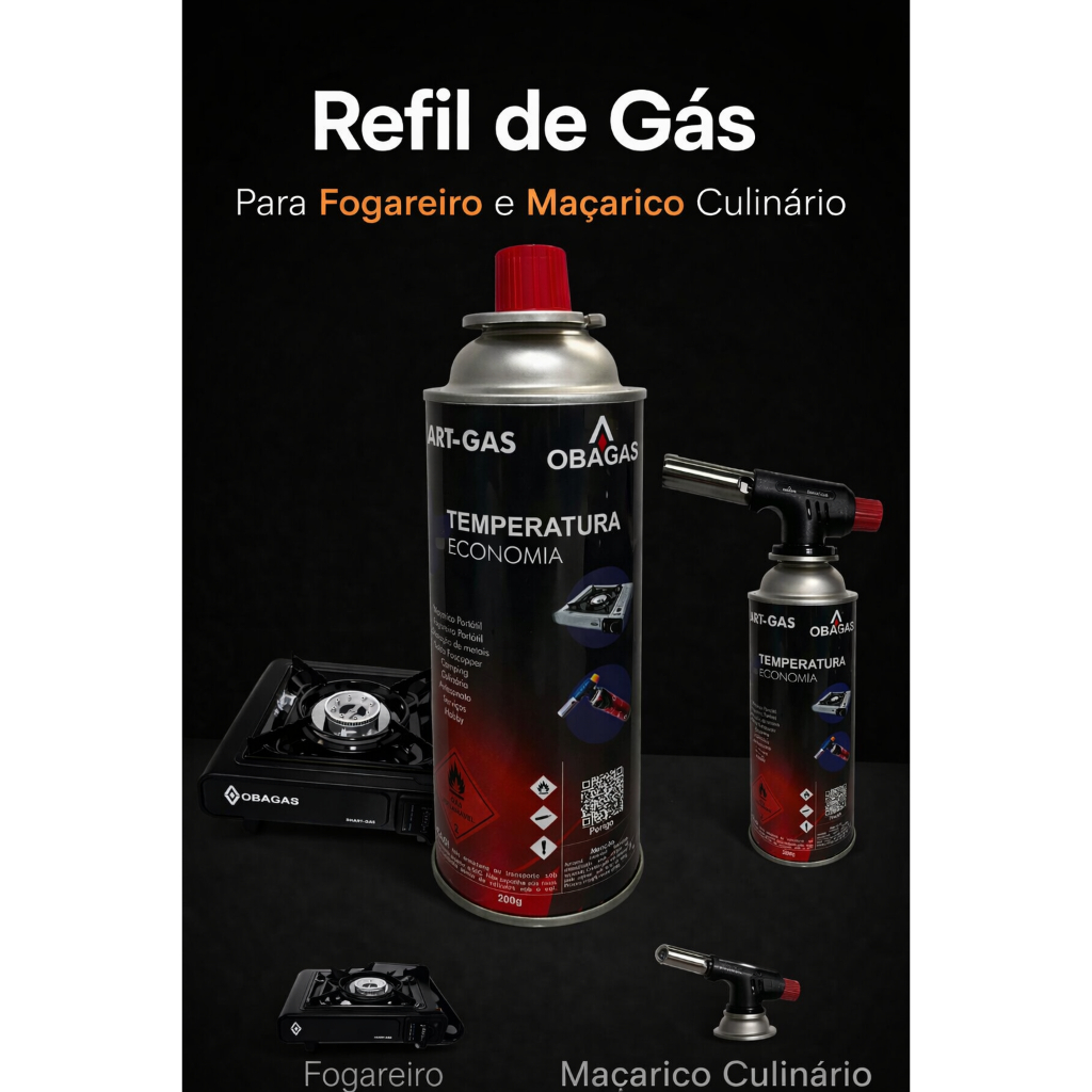 SmartRefil Obagas Para Macarico e Fogareiro Culinario