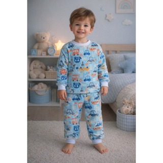 pijama infantil inverno brilha no escuro menino - REF:  1421 em Oferta na Shopee