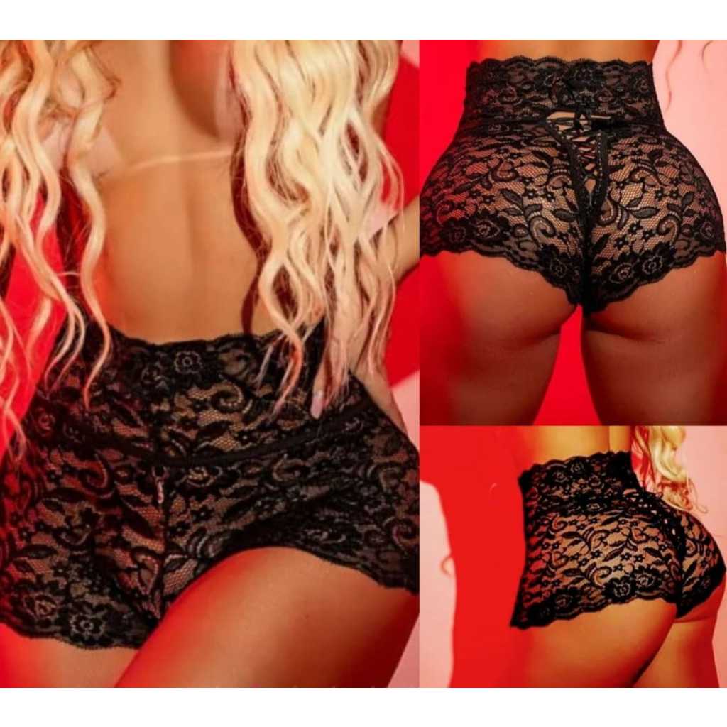 Calcinha Lacradora Rendada Sexy Fitas Pngente Conforto