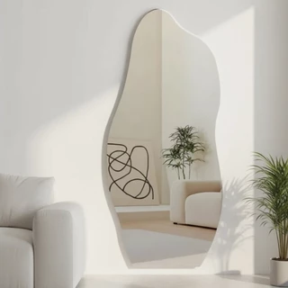 Espelho Orgânico Flame 120x50 Lapidado Corpo Inteiro Belo C/ Fita Dupla Face em Oferta na Shopee