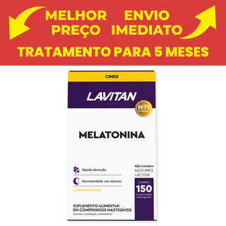 Lavitan Melatonina Sabor Maracujá 150 comprimidos em Oferta na Shopee