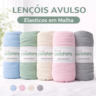 lençol Adulto Avulso  Solteiro, Casal, Queen e King com Elástico, 100% Algodão em Malha Macia em Oferta na Shopee