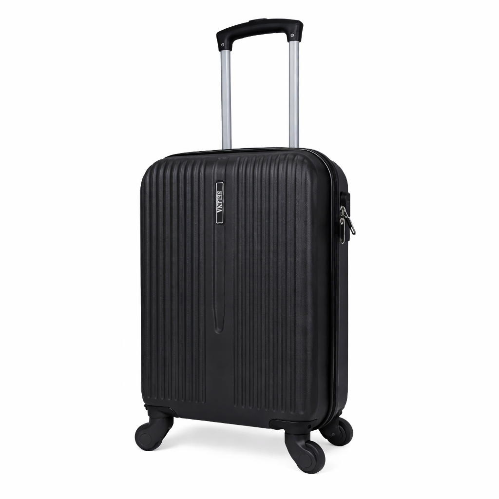 Mala de Viagem/Bordo Preta 10KG Rígida Rodas 360° Resistente Removível ...