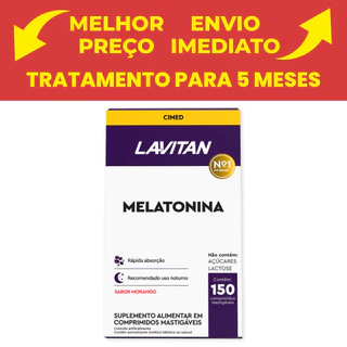 Lavitan Melatonina Sabor Morango 150 comprimidos Cimed em Oferta na Shopee