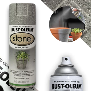 Spray Efeito Pedra Cinza Stone Rust Oleum em Oferta na Shopee