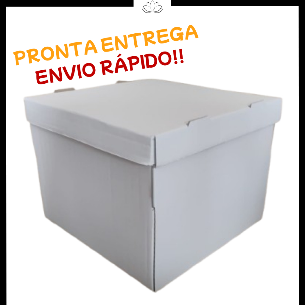 Kit 10un Caixa Para Bolo 26x26x20cm Alta Resistente
