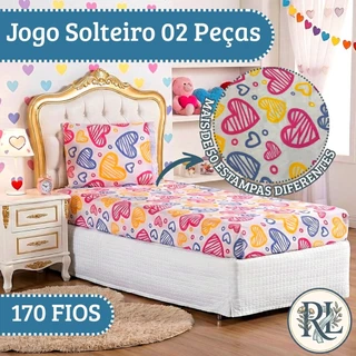 Jogo de Lençol Solteiro 02 Peças Estampas Diversas Para Menino e Menina em Oferta na Shopee