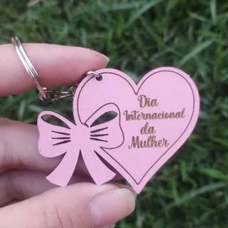 Chaveiro dia Internacional da Mulher em MDF lembrancinha em Oferta na Shopee