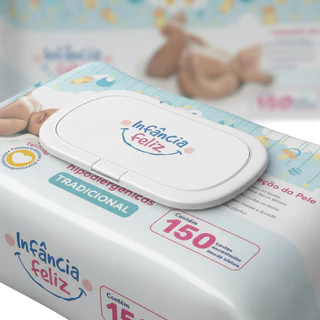 Kit 12 Pacotes Toalhas Umedecidas INFÂNCIA FELIZ - 150 Folhas com tampa - 98% Água em Oferta na Shopee