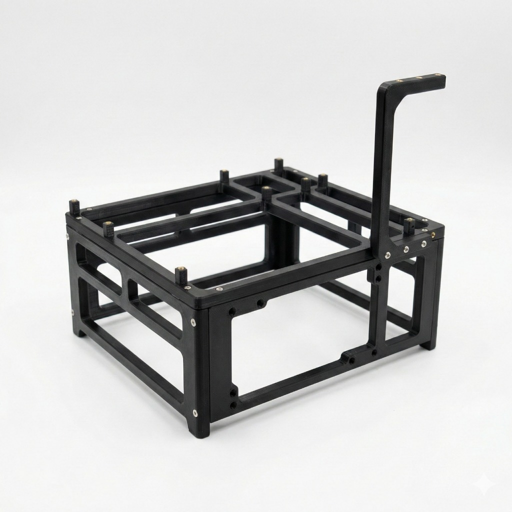 Gabinete Open Frame 3D – Suporte de Bancada para PC – Com Suporte de Placa de Vídeo