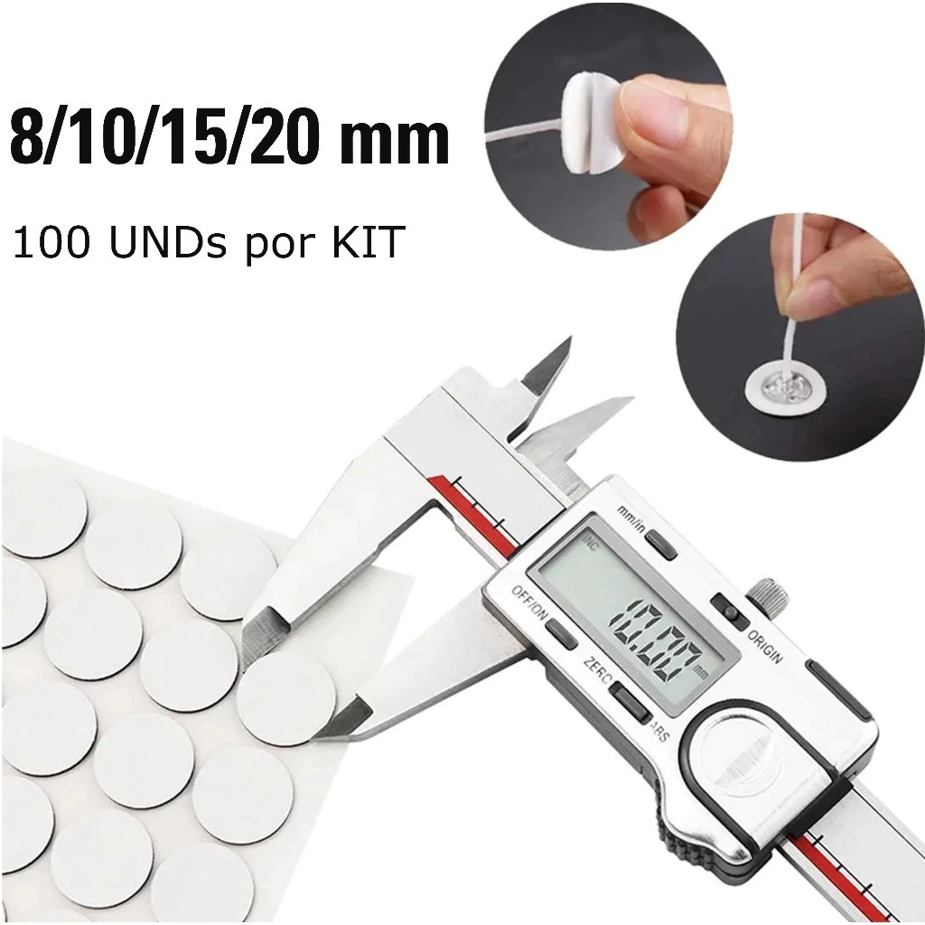 KIT 20/100 Fitas Adesivas Dupla Face Para Velas Para Produção de Velas, Para Segurar O Pavio
