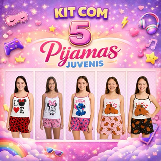 kit de baby dolls juvenis femininos personagens pijama de adolescente em Oferta na Shopee