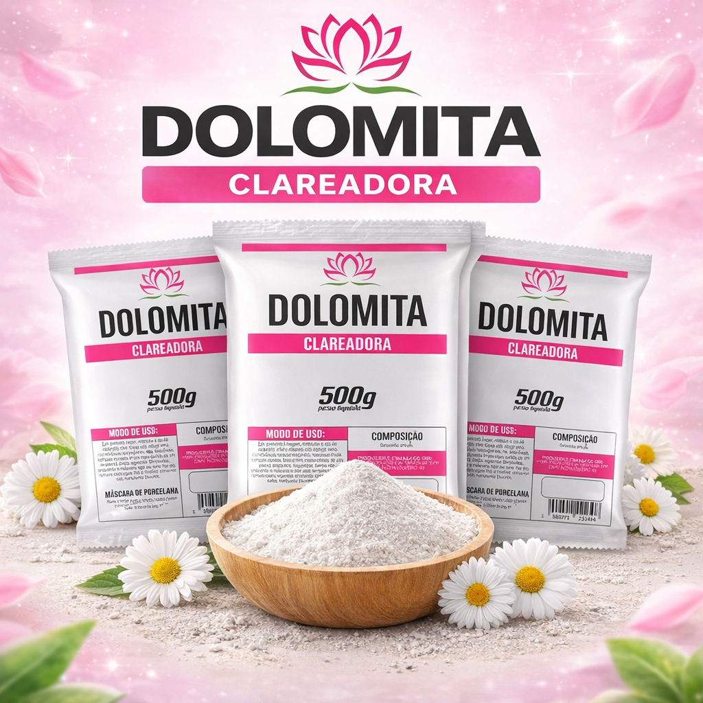 Dolomita Em Pó 500g Natural Original Fonte De Cálcio E Magnésio Com ...