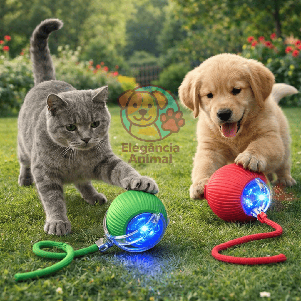 Bola Inteligente Cachorro Gato Brinquedo Interativo Recarregável Cores Sortidas