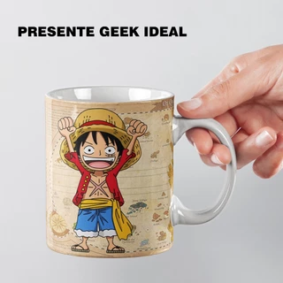 Caneca personalizada One Piece Chibi - Mugiwaras - Monkey D. Luffy