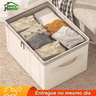 80L Caixa Organizadora Dobrável Multiuso Com Grande Com Tampa Resistente Multiuso Para RoupasTransparente em Oferta na Shopee
