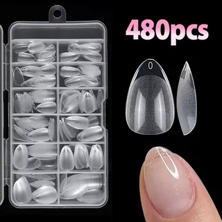 480 Pçs Unhas Falsas em Gel XXS Ultrafina Extra Curtas | Vários Tamanhos para Extensão de Unhas em Oferta na Shopee