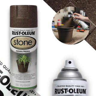 Spray Efeito Pedra Marrom Stone Rust Oleum em Oferta na Shopee