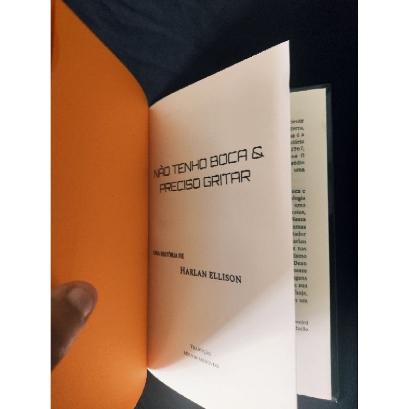 Livro Artesanal: Conto Não tenho boca e preciso gritar- Capa Dura ...