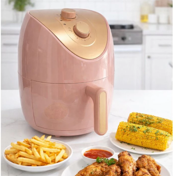 Air Fryer 4L HomeLand 1500W 220V Fritadeira Sem Óleo Rose Gold Cozinha Saudável Blogueira