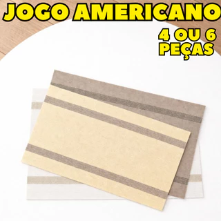 Kit Jogo Americano 4 Ou 6un Mesa Posta Retangular 30X45Cm Apoio De Louça Decoração Para Cozinha em Oferta na Shopee