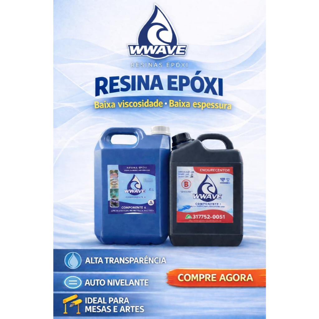 Kit Resina Epoxi para Madeira e Artesanato baixa Viscosidade - Kit7.5 ...