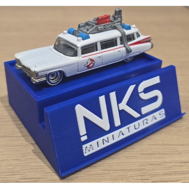 Hot Wheels Ecto 1 Ghostbusters Premium Branco NKS Miniaturas