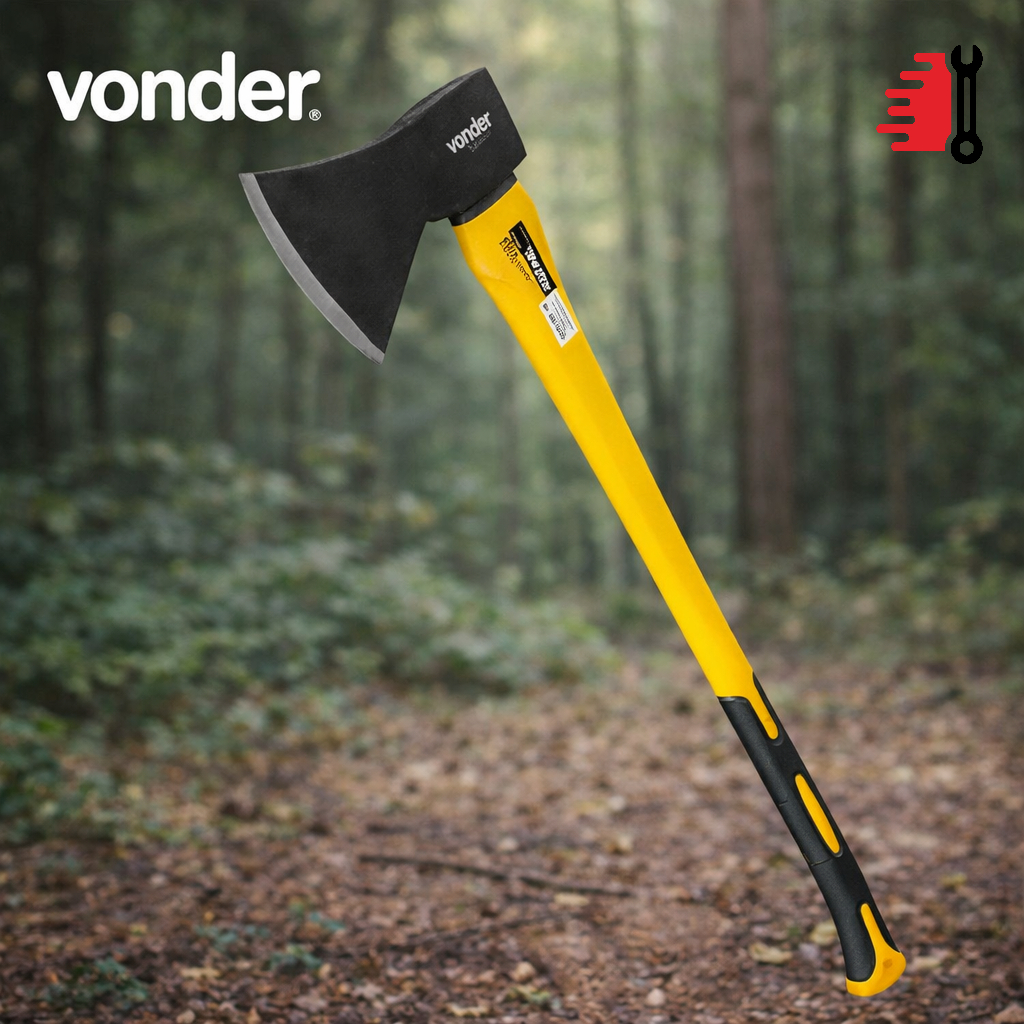 Machado 1,5kg Com Cabo De Fibra Vonder Lenhador Corte Lenha Galhos ...