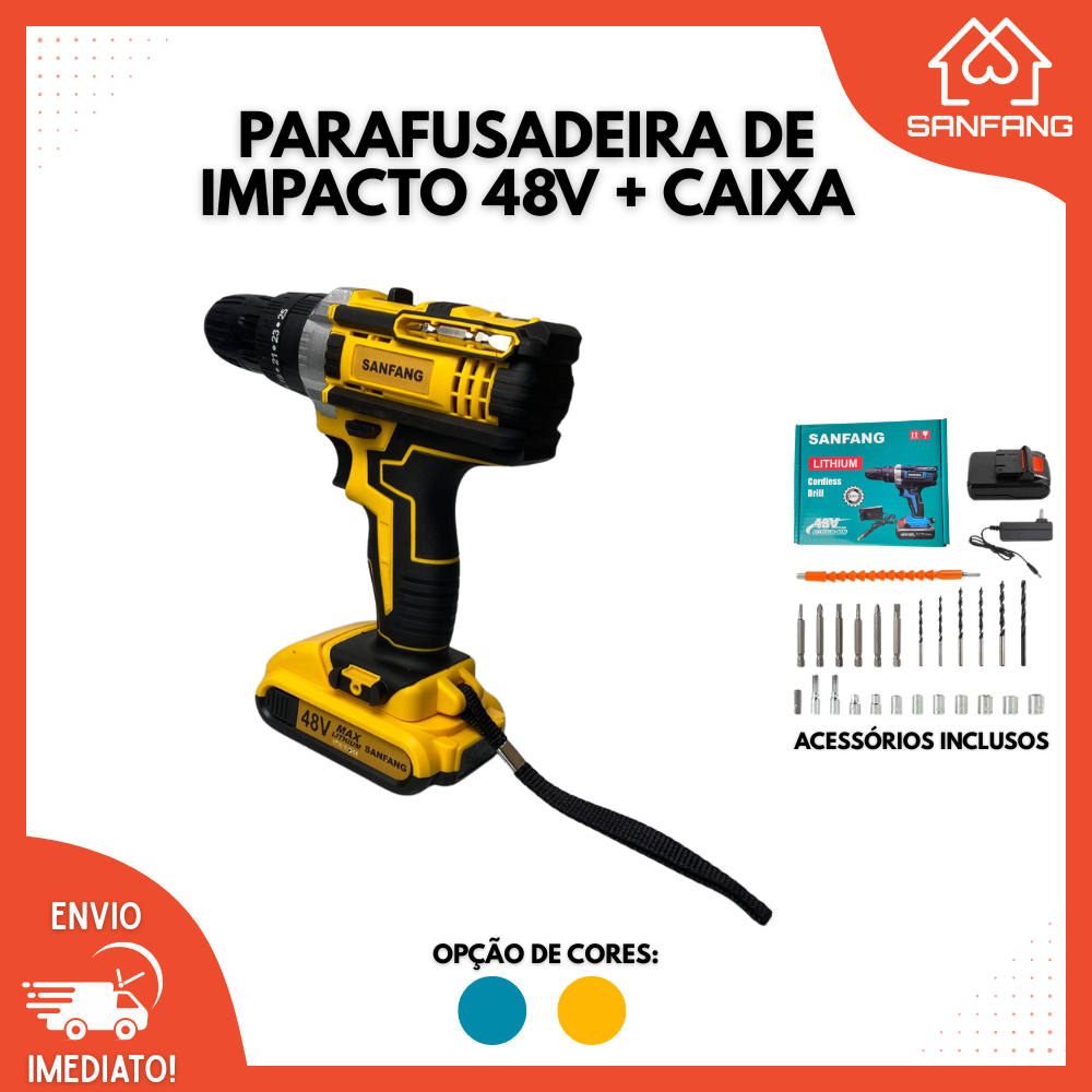 Kit de 28pcs Parafusadeira/Furadeira be Impacto Kit Maleta COM